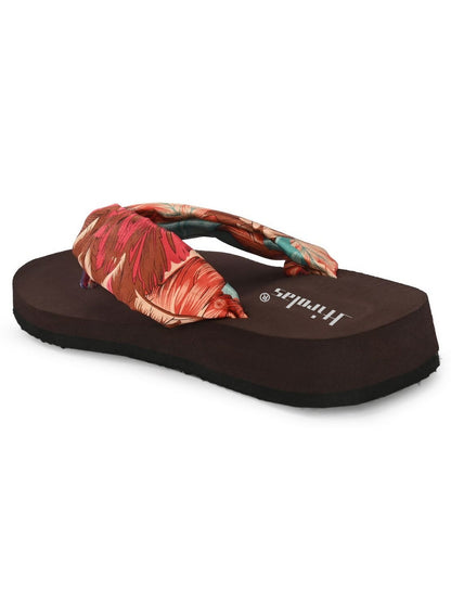 Hirolas® Women Multi-color PrintedThong Flip_Flops (HROWFF05BRN)