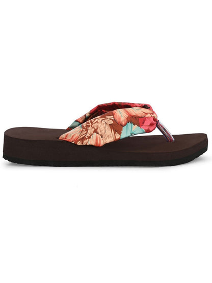 Hirolas® Women Multi-color PrintedThong Flip_Flops (HROWFF05BRN)
