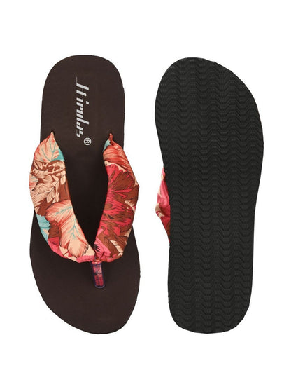 Hirolas® Women Multi-color PrintedThong Flip_Flops (HROWFF05BRN)