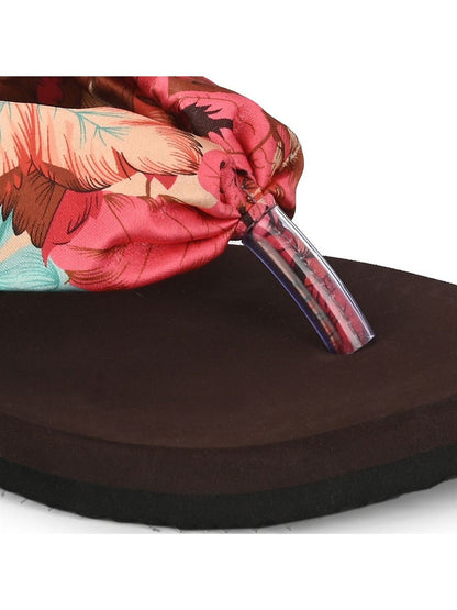 Hirolas® Women Multi-color PrintedThong Flip_Flops (HROWFF05BRN)