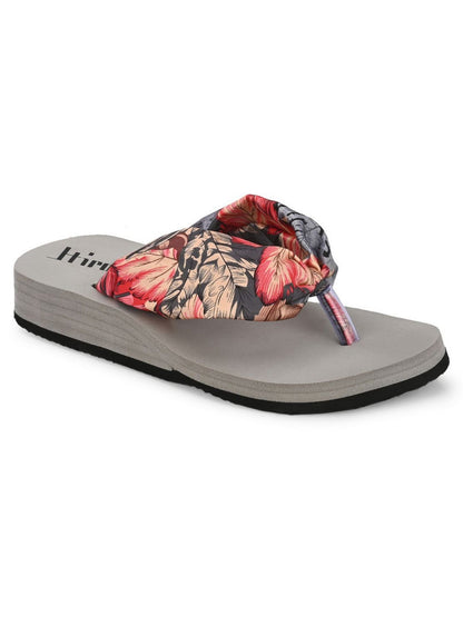 Hirolas® Women Multi-color PrintedThong Flip_Flops (HROWFF05GRY)