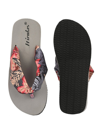 Hirolas® Women Multi-color PrintedThong Flip_Flops (HROWFF05GRY)