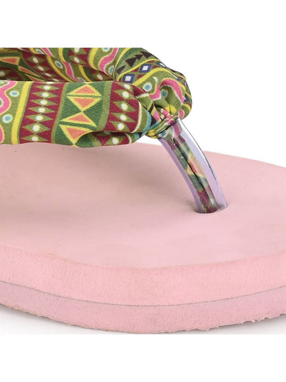 Hirolas® Women Multi-color Printed Thong Flip_Flops (HROWFF05PNK)