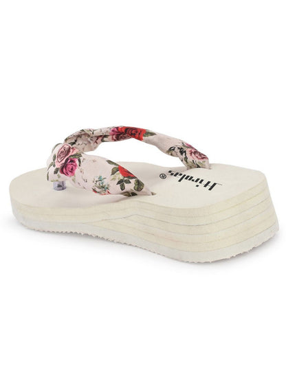 Hirolas® Women Multi-color Printed Thong Flip_Flops (HROWFF05WHT)