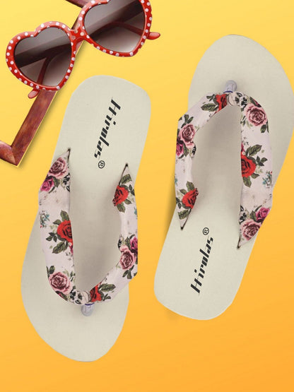 Hirolas® Women Multi-color Printed Thong Flip_Flops (HROWFF05WHT)