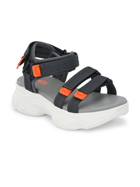 Hirolas® Women Grey Fabric Sports _Sandals (HROWSL02GRO)